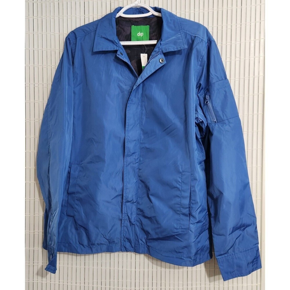 Dip Womens Utility Jacket Medium Blue Full Zip Lightweight